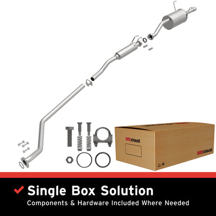 BRExhaust 2001-2005 Acura EL 1.7L / 2001-2005 Honda Civic 1.7L Direct-Fit Exhaust System Kit 106-0312