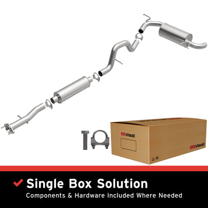 BRExhaust 2006 Hummer H3 3.5L / 2007 Hummer H3 Base 3.7L Direct-Fit Exhaust System Kit 106-0351
