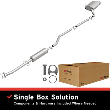 BRExhaust 2008-2012 Honda Accord 2.4L Direct-Fit Exhaust System Kit 106-0362