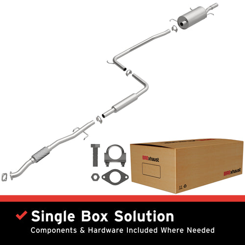 BRExhaust 1997-2003 Ford Escort 2.0L / 1997-1999 Mercury Tracer 2.0L Direct-Fit Exhaust System Kit 106-0468