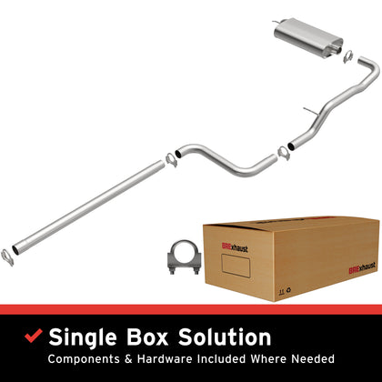 BRExhaust 1995-1999 Dodge Neon 2.0L | 1995-1999 Plymouth Neon 2.0L Direct-Fit Exhaust System Kit 106-0484