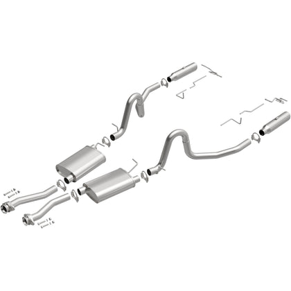 BRExhaust 1994-1995 Ford Mustang 5.0L | 1996-1998 Ford Mustang 4.6L Direct-Fit Exhaust System Kit 106-0517