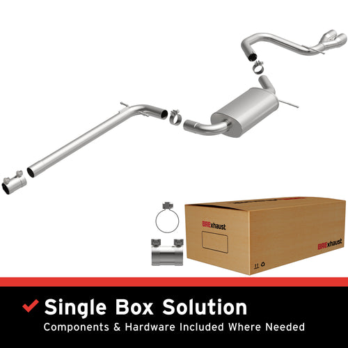 BRExhaust 2006-2009 Volkswagen Rabbit 2.5L / 2010-2014 Volkswagen Golf 2.5L Direct-Fit Exhaust System Kit 106-0554