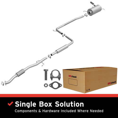 BRExhaust 1997-1999 Ford Escort 2.0L / 1997-1999 Mercury Tracer 2.0L Direct-Fit Exhaust System Kit 106-0581
