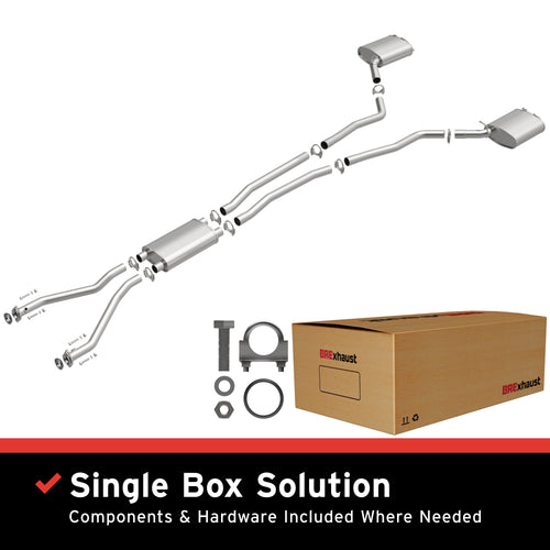 BRExhaust 2005-2007 Cadillac STS 3.6L / 2004-2007 Cadillac CTS 3.6L Direct-Fit Exhaust System Kit 106-0586