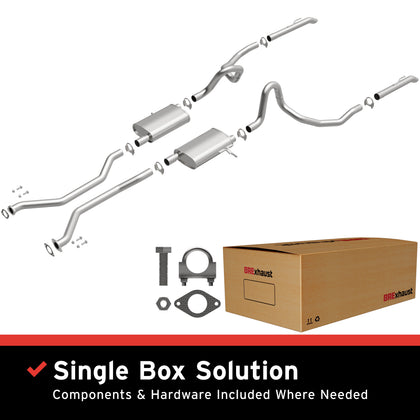 BRExhaust 2003-2011 Ford Crown Victoria 4.6L / 2003-2011 Mercury Grand Marquis 4.6L Direct-Fit Exhaust System Kit 106-0618