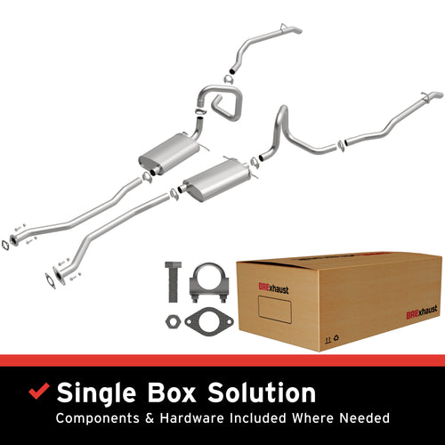 BRExhaust 1998-2002 Ford Crown Victoria 4.6L / 1998-2002 Mercury Grand Marquis 4.6L Direct-Fit Exhaust System Kit 106-0634