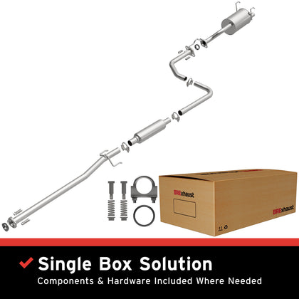 BRExhaust 1992-1995 Honda Civic CX 1.5L / 1996-2000 Honda Civic 1.6L Direct-Fit Exhaust System Kit 106-0724