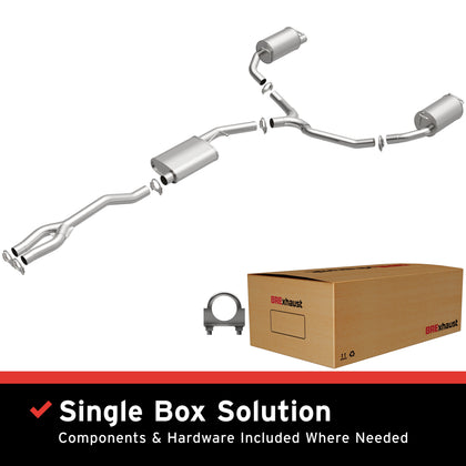 BRExhaust 2011-2014 Chrysler 300 3.6L / 2011-2014 Dodge Charger 3.6L Direct-Fit Exhaust System Kit 106-0842