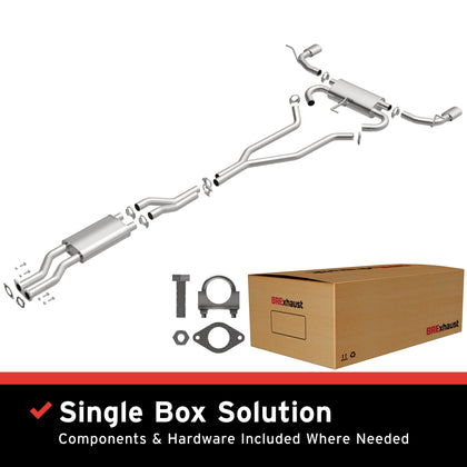BRExhaust 2011-2014 Ford Edge 3.7L / 2011-2015 Lincoln MKX 3.7L Direct-Fit Exhaust System Kit 106-0882