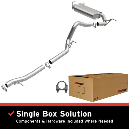 BRExhaust 2018 Jeep Wrangler JK 3.6L | 2012-2017 Jeep Wrangler 3.6L Direct-Fit Exhaust System Kit 106-0947