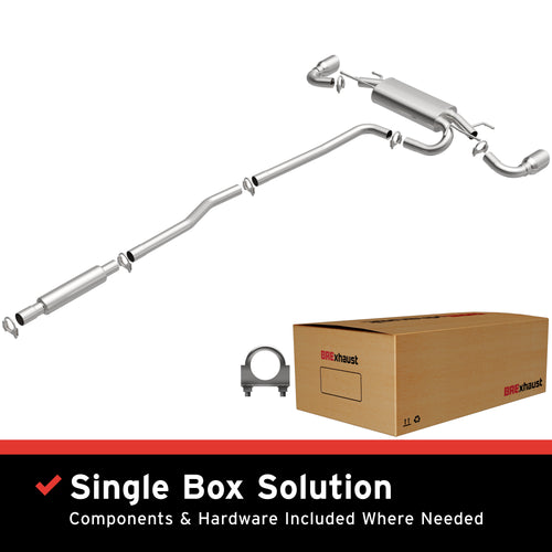 BRExhaust 2014-2018 Mazda 3 2.0L | 2014-2018 Mazda 3 2.5L Direct-Fit Exhaust System Kit 106-0998