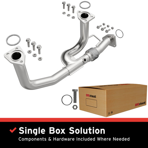 BRExhaust 2001-2002 Acura MDX 3.5L / 2003-2004 Honda Pilot 3.5L Direct-Fit Exhaust Front Pipe Kit 107-0100
