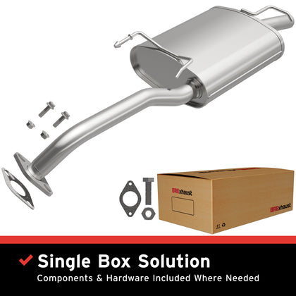 BRExhaust 2000-2003 Hyundai Accent 1.5L / 2001-2005 Hyundai Accent 1.6L Direct-Fit Exhaust Muffler Kit 108-0063